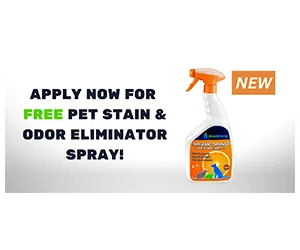 Get a Free Organic Orange Pet Stain & Odor Eliminator!