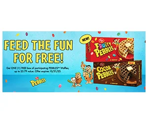 Enjoy Free Pebbles Waffles with Full Rebate - Perfect for Dessert or Breakfast