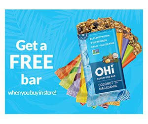 Grab Your Free OHi Superfood Bar Sample Coupon Today!