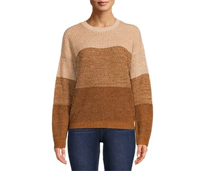 Women's Light Weight Ombre Stripe Pullover Sweater at Walmart