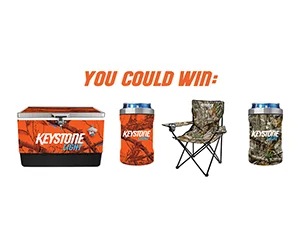 Enter for a Chance to Win a Keystone Light Fridge, Cup, Chair, and Drinks!