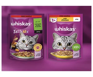 Get a Free Whiskas Cat Liquid Food Sample - Keep Your Cat Happy and Healthy!