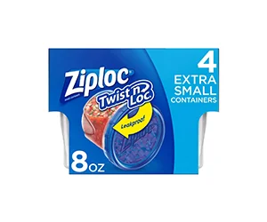 Get Ziploc Twist 'n Loc Extra Small Containers - 4ct at Target for just $3.22 (reg. $3.79)