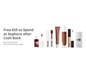 Get $25 Cash Back at Sephora + Free Beauty Essentials! (New TCB Members)