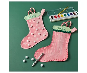 Create Your Own Watercolor Stockings with a Free Craft Kit at Michaels on November 19th