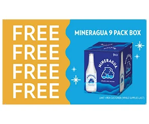 Get a Free 9-Pack of Mineragua Sparkling Water