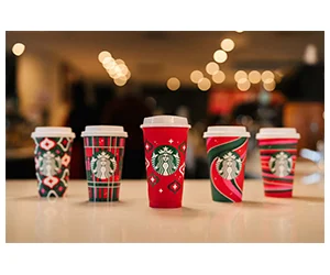 Get a Free Starbucks Reusable Christmas Cup on November 16th - Sparkle Your Christmas Mood and Reduce Waste