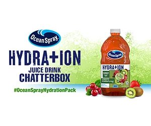 Stay Refreshed and Hydrated with a Free Ocean Spray Hydration Juice Drink in Cranberry Strawberry Kiwi Flavor!