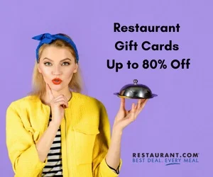 Get 80% OFF on Restaurant.com eGift Cards and a $25 Gift Card!