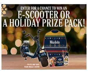Enter to Win a Mondelo E-Scooter + Holiday Prize Pack