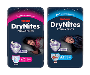 Get a Free Sample of DryNites Pyjama Pants - Plus Bedwetting Tips and Advice!