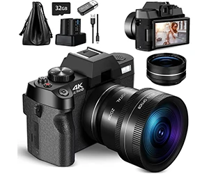 NBD Digital Camera 4K Ultra HD 48MP All-in-One Vlogging Camera at Walmart