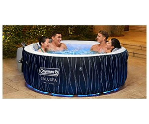 Free Coleman SaluSpa Hollywood Luxe AirJet Inflatable Hot Tub and Accessories