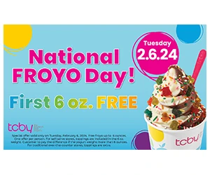 Get a Free TCBY Froyo on February 6th