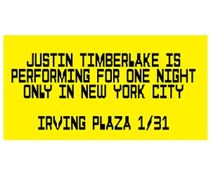 Get 2 Free Tickets to the Justin Timberlake Concert until January 26th