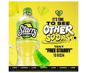 Get a Free Starry Beverage After Cashback: Text FREE STARRY to 81234