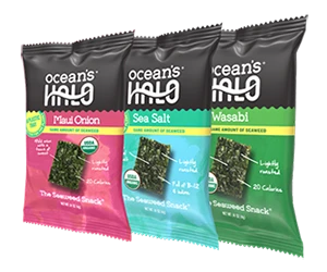 Get a Free Trayless Seaweed Snack from Ocean's Halo - Limited Time Offer!