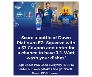 Get a Free Coupon for Dawn Platinum EZ-Squeeze and Enhance Your Dish-Cleaning Experience