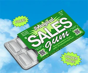Claim Your Free Sample of Magical Sales Gum - Boost Your Productivity Now!