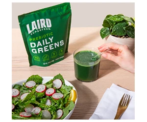 Get Your Free Sample of Laird Superfood's Prebiotic Daily Greens Powder!