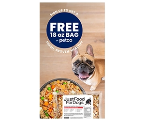 Just Food For Dogs Rebate Offer: Free Dog Food Bag