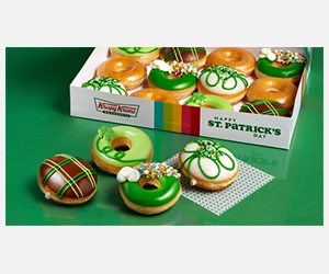 Celebrate St. Patrick's Day with a Free O'riginal Glazed Doughnut from Krispy Kreme!