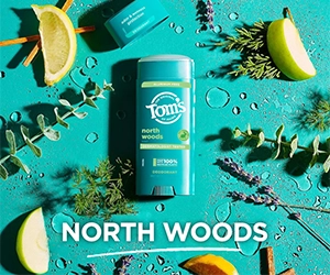 Free Tom's Deodorant in North Woods + $10 Visa Gift Card Offer