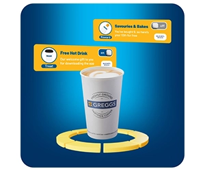 Free Hot Drink Offer at Gregg's