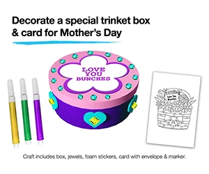 Free JCPenney Kids' Club Mother's Day Trinket Box & Card - May 11th Event
