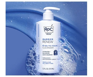 Free RoC Barrier Renew Gel-To-Foam Cleanser Sample: Limited to First 1,500 Sign-ups!