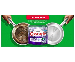 Sparkling Clean Dishes for Free: Get Your 11 ct. Bag of Cascade Platinum Plus!