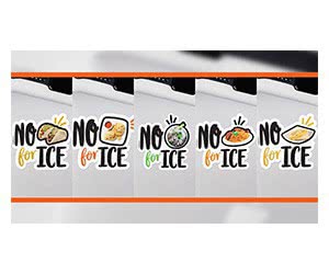 No Tacos, Pupusas, Pho, Arepas or Jollof Rice for Ice Sticker