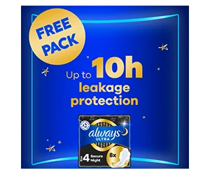 Claim Your FREE Pack of Always Night Pads for a Restful Night's Sleep!