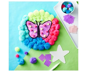 Craft Fun at Michaels: Pom-Pom Butterfly Wreaths Event!