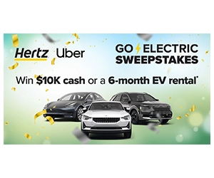 Go Electric Sweepstakes: Win $10K Cash or FREE 6-Month EV Rental!