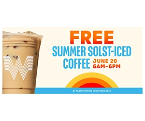 Celebrate the Summer Solstice at Whataburger® with Free Iced Coffee!