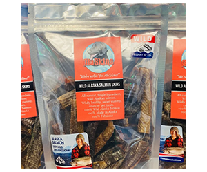 Free Sample: AlaSkins Wild Alaska Salmon Skins Dog Treats - Limited Time Offer