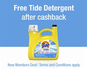 Free Tide Detergent Offer for New Members at TopCashback!