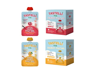 Free Tastelli Natural Fruit Gel Pouches! Try Delicious and Healthy Snacks for Kids