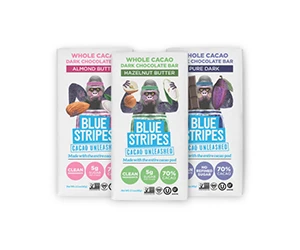 Free Whole Cacao Chocolate Bar from Blue Stripes!