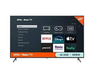 onn. 65” Class 4K UHD Roku Smart TV on Sale at Walmart!