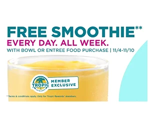 Tropical Smoothie Cafe Fan Fest Special: Free Daily 24 oz. Smoothie!