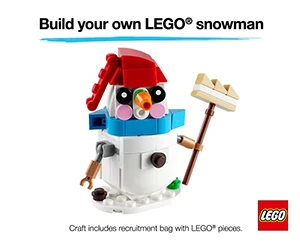 Join the Festive Fun: Free LEGO Snowman Craft Kit at JCPenney Kids Zone!