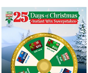 Game Show Network 25 Days of Christmas Sweepstakes: Win a $9,018 Music Cities Holiday Trip!