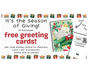 Customize Your Free Ink’d Greeting Cards with Code HOLIDAY - Free Shipping Throughout December!