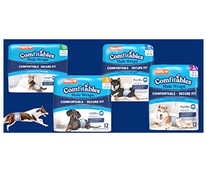 Apply Now for Free Hartz® Comfitables® Male Dog Wraps!