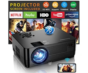 ROCONIA 4K Support Native 1080P Movie Projector - Only $99.99 at Walmart!