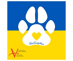 Support Ukrainian Animals with a Free Sticker from Veterinarians Without Borders