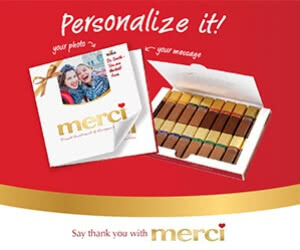 Join Merci Insiders Campaign for a Chance to Win Personalized Merci Artisan European Chocolates Box