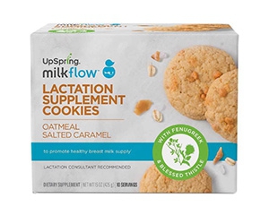 UpSpring Milkflow Oatmeal Salted Caramel Lactation Cookies